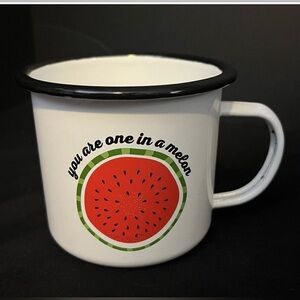 Enamel Mug You Are One In A Melon Enamel Mug Cup -  Watermelon